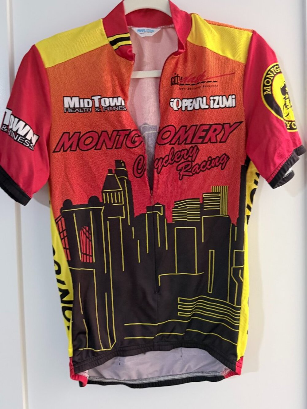 Vintage Pearl Izumi Montgomery Cyclery Racing Jersey